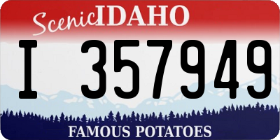 ID license plate I357949