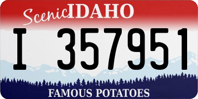 ID license plate I357951