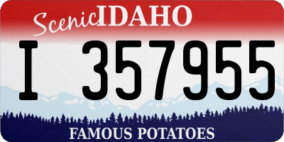 ID license plate I357955