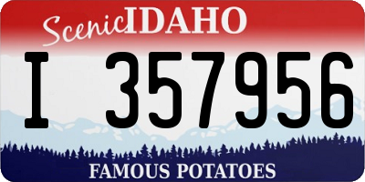 ID license plate I357956