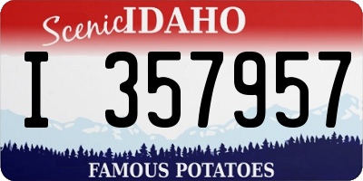 ID license plate I357957