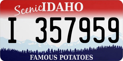 ID license plate I357959