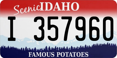ID license plate I357960