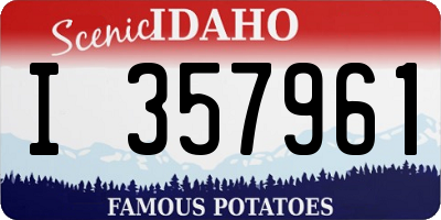 ID license plate I357961