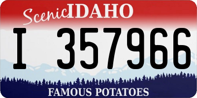 ID license plate I357966