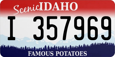 ID license plate I357969