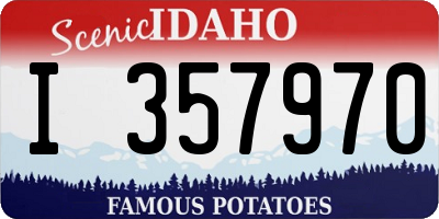 ID license plate I357970