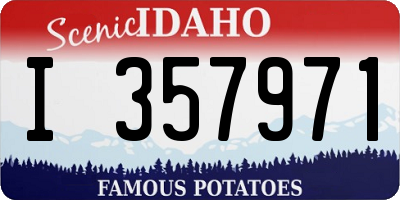 ID license plate I357971