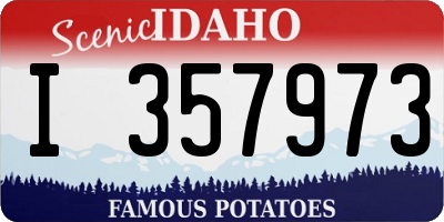 ID license plate I357973