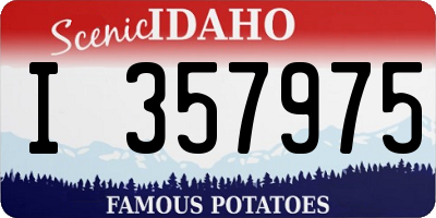 ID license plate I357975