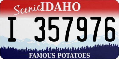 ID license plate I357976