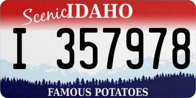 ID license plate I357978