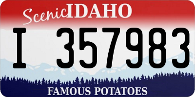 ID license plate I357983