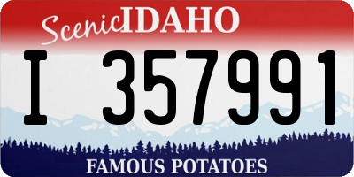 ID license plate I357991