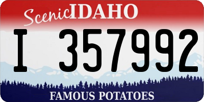 ID license plate I357992