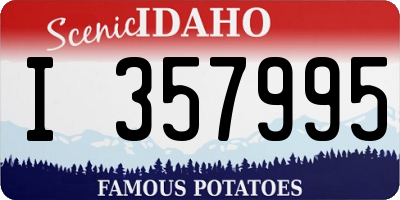 ID license plate I357995