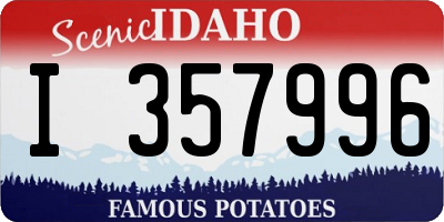 ID license plate I357996