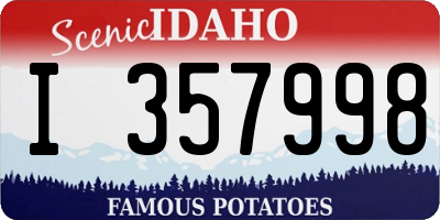 ID license plate I357998