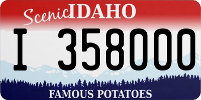 ID license plate I358000