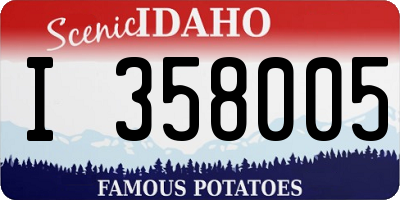 ID license plate I358005