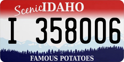 ID license plate I358006