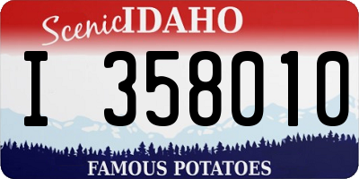 ID license plate I358010
