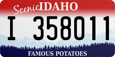 ID license plate I358011