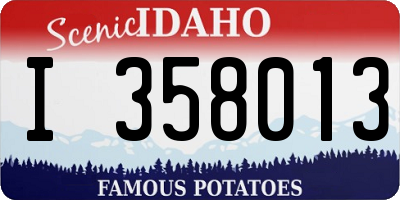 ID license plate I358013