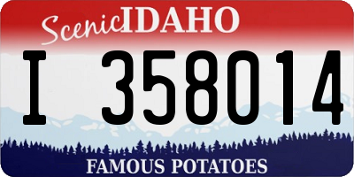 ID license plate I358014