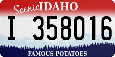 ID license plate I358016