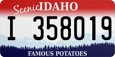 ID license plate I358019