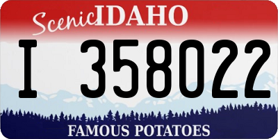 ID license plate I358022