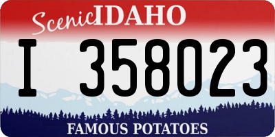 ID license plate I358023