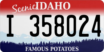 ID license plate I358024