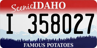 ID license plate I358027