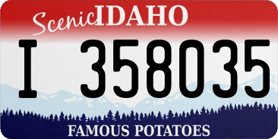 ID license plate I358035
