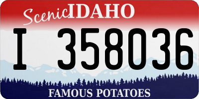ID license plate I358036