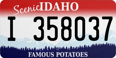 ID license plate I358037