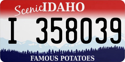 ID license plate I358039
