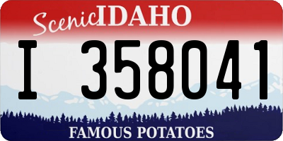 ID license plate I358041