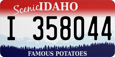 ID license plate I358044