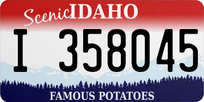 ID license plate I358045