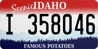 ID license plate I358046