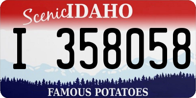 ID license plate I358058