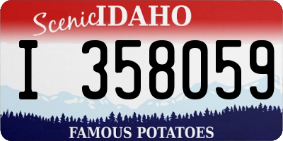 ID license plate I358059
