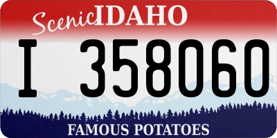ID license plate I358060