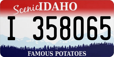 ID license plate I358065