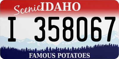 ID license plate I358067