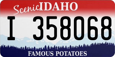 ID license plate I358068