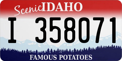 ID license plate I358071